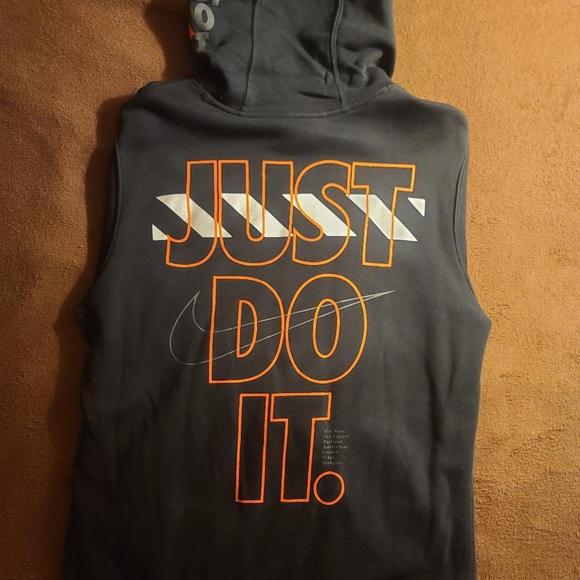 Nike Other - Nike Men's Club Sportswear Fleece Pullover Hoodie | Large | Black/Orange/White